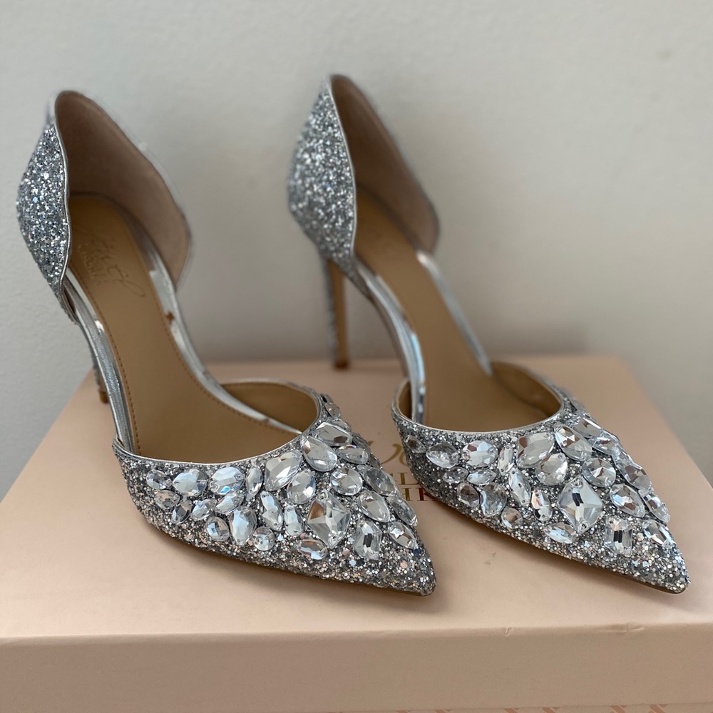 BADGLEY MISCHKA Jeweled Stilettos